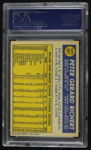 1970 Topps 601 Pete Richert Baltimore Orioles PSA PSA 8.00 Orioles