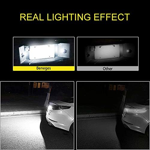 Benega 2 PCs Erro Erro gratuito Xenônio Branco LED Placa Light Compatível com 2003-2015 Volvo C70 S40 S60 S80 V50 V60 V70 XC60 XC70 XC90 Licença de licença traseira Luzes 31253006, VO2870100