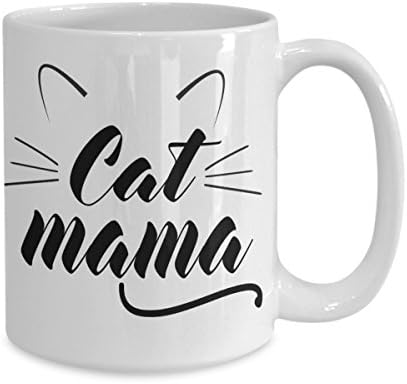 Cat Mama - Caneca de café EUA - Presente mais legal para viciado em gato, aniversário de aniversário do dia dos namorados, Natal