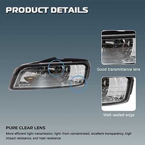 APEIXOTO CONDUTOR LUZES DE NEVELHAÇÃO SUBLICIÇÃO DE CONJUNTO DE 2006 2007 HONDA Accord Sedan JDM Japão Estilo Full Kit Full 4 Door Lamps com lente transparente e lâmpadas de halogênio H11 12V 55W e kit de cheiro de fiação