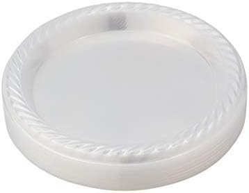 Placas plásticas descartáveis ​​claras, placas plásticas de salada/sobremesa clara, placas de partido premium de 40 pacote