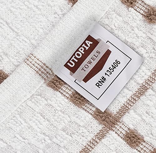 Toalhas de utopia toalhas de cozinha [12 pacote], 15 x 25 polegadas, de algodão girado de algodão super macio e absorvente toalhas de prato, toalhas de chá e toalhas de barra