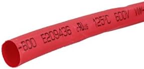 X-Dree 6 metros de comprimento 4,5 mm DIA DIA RED POLOLOLOLEFIN EXHEREN TUBO ENVIELHELHE (Tubo Termorestringente TermorSorestrentEnte con poliolefina rossa da 4,5 mm