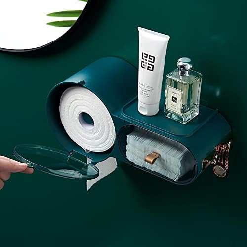 PRISMPARTS Caixa de armazenamento de toalha de face - banheiro de banheiro montado na parede com pó à prova de poeira - sem