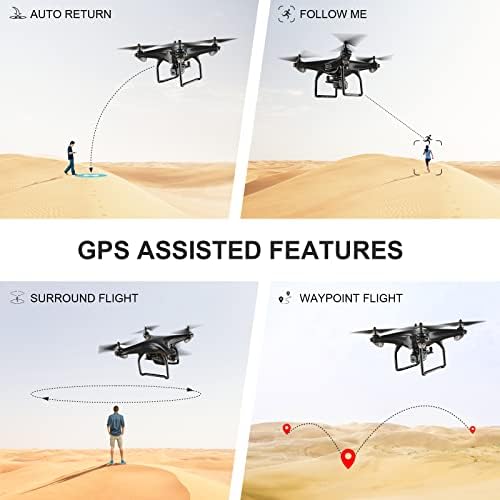 Cheerwing U88S GPS Drone com câmera 4K para adultos, drone 5G WiFi FPV com retorno automático, Siga -me, Waypoint