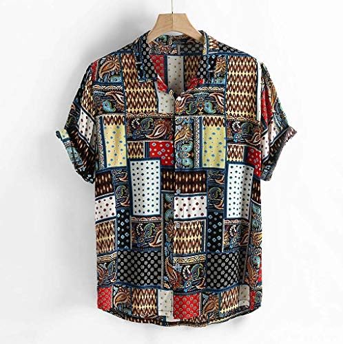 Mens Casual Casual Button Down Down Camise