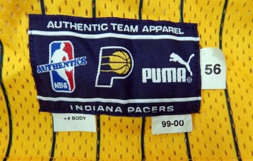 1999-00 Indiana Pacers Game Blank emitiu Gold Jersey 56 DP31866 - jogo da NBA usado