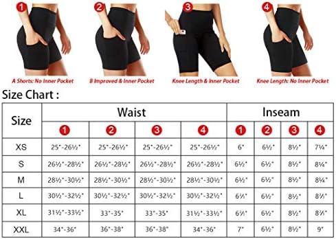 Shorts de ioga chinfun para mulheres controle de barriga alta de cintura de 4 vias treino de trechos de corrida bolsos laterais