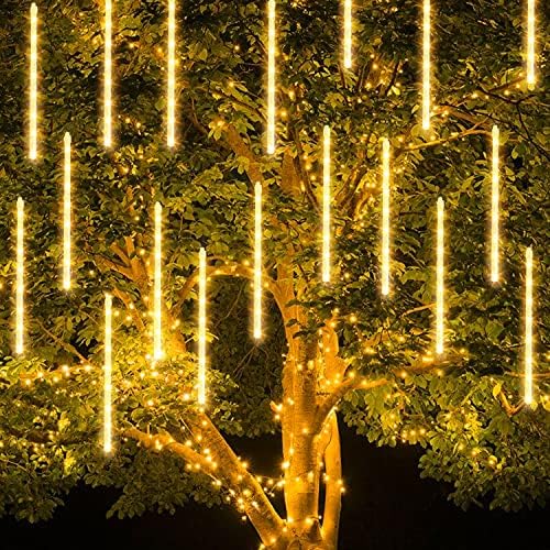 Tw Shine Christmas Meteor Shower Lights Outdoor, 288 LED 12 8 TUBOS IMPORTANTES LUZES DE NATAL LUZES DO LUZES DO LOBRE