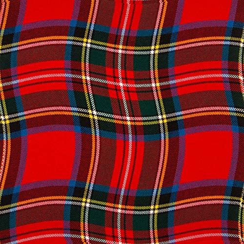 I Luv Ltd 13oz de tecido médio Stewart Royal Modern Tartan 1 metro