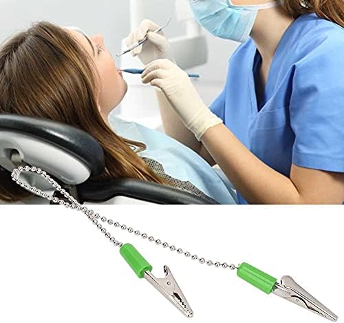5pcs clipe de babador de laboratório dental para apertar o babador dental sem fio descartável, suporte de guardana