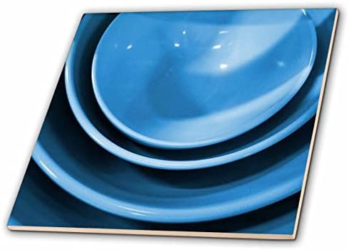 Imagem de 3drose de conjunto de três tigelas colorido azul médio - azulejos