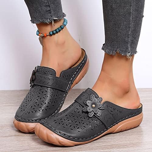 Sandálias planas mulheres anti-deslizamento elegante de laminete de couro fofo chinelos planos lisás externos internos