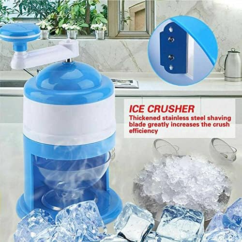 Liquidificador de gelo portátil triturador de gelo e barbeador de gelo, máquina de smoothie de frutas manuais mini doméstico de gelo raspado, pequena fabricante de triturador de gelo para bebidas congeladas