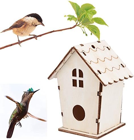 Caixa de criação de pássaros, casa de ninho de caça de ninho de pássaros para pássaros de madeira para cockatiel