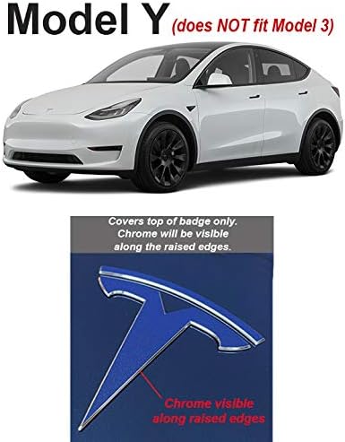 Decalque de logotipo de corte personalizado Wrap para Tesla Modelo Y, Conjunto 4-PC