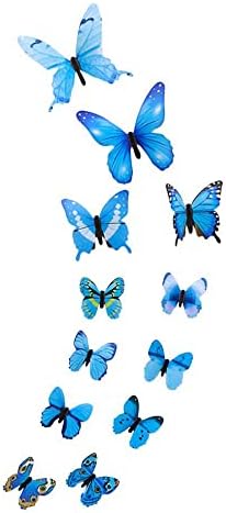 Decalque de borboleta brilho no adesivo escuro de borboleta em 3d para decoração de parede de teto 12pcs adesivo decalques de borboleta para crianças decoração da sala de estar