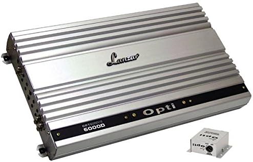 Amplificador de Lanzar Monoblock Monoblock Car Audio - Amplificador mono, 6.000 watts, 1 ohm, MOSFET, entrada RCA banhada