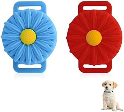 Funincrea Girlower Pet Apple Airtag Caso para colarinho, suporte durável de aretagem de silicone para cães e gatos capa de Airtag de verão de verão adequado para airtag 2021