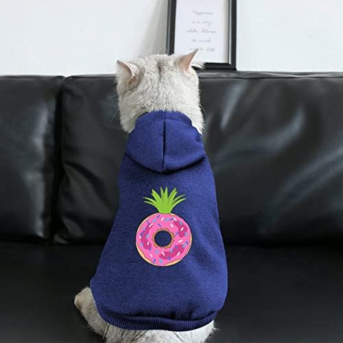 Folhas de abacaxi Donut Cupcake personalizado Capuz de cachorro de estimação macio para cães suaves para cães suéteres de estimação