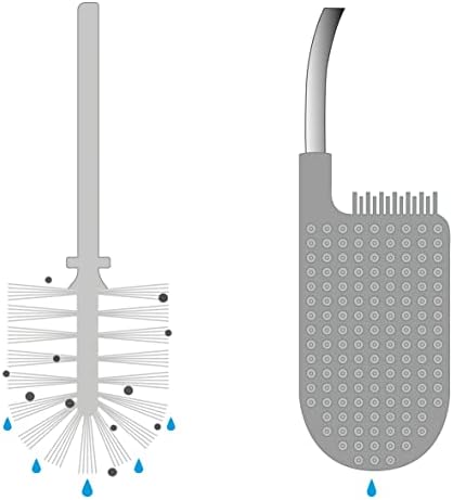 Joseph Joseph Flex Plus Smart Higiênico Higiene Silicone Brush com baía de armazenamento, 4 ea, branco