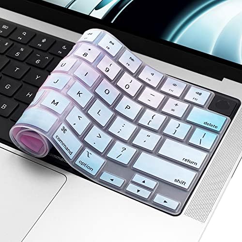Cappa do teclado ProElife Skin para MacBook Air 13,6 polegadas 2022 chip M2 Apple, Protetor de teclado de silicone ultra fino U.S entra no 2022 MacBook Air 13.6 '' M2 Acessório de chip