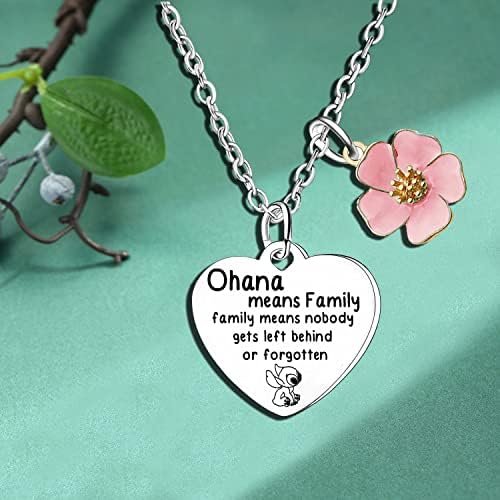 Ohana significa colar da família Família de chaveiro de costura significa que ninguém é deixado para trás ou esquecido