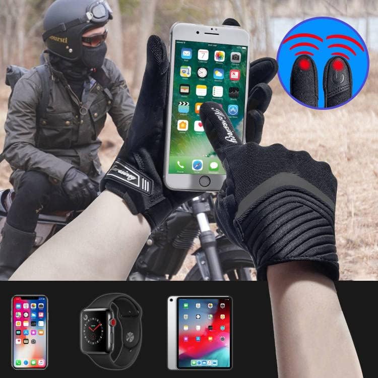 Luvas de motocicleta Harssiney para homens, Luga de moto de bicicleta de terra respirável Riding ATV Luva de touchscreen com Knuckle