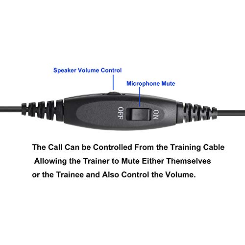 Fone de ouvido de call center de voz de voz de desconexão rápida cabo y splitter adaptador treinador cabo para o centro de treinamento compatível com o conector de cabo de tapinha de fones de ouvido QD Plantronics QD