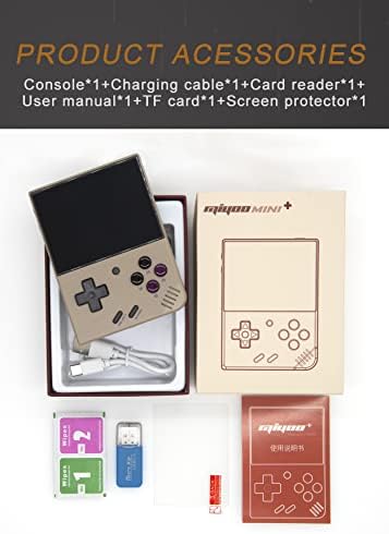 Cicystore Miyoo Mini Plus Console de jogos portátil, console de jogos retrô para adultos e crianças, tela IPS de 3,5 , cartão
