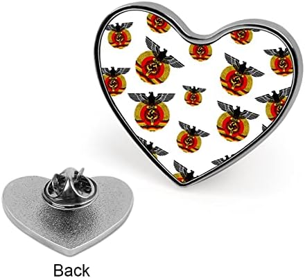 Brasão de braços da Alemanha Logo Heart Broche Pin Citão de artesanato de laço de lapela fofa para acessórios para figurinos