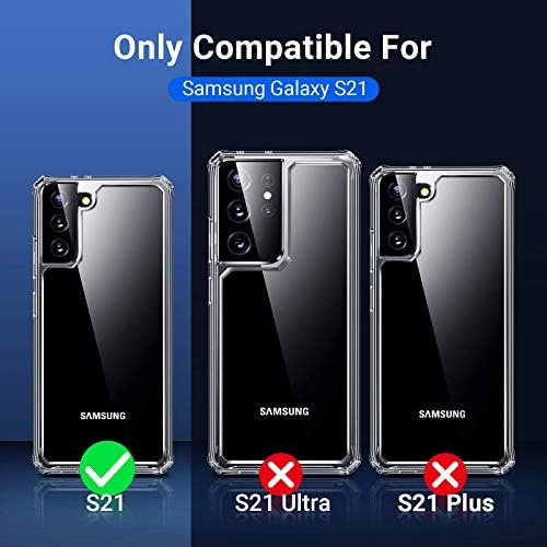 Vanmass para Samsung Galaxy S21 Caso 5G 6,2 [Proteção contra queda militar] [não amarelecimento] Caso S21, capa de telefone de choque de silicone suave e leve e leve