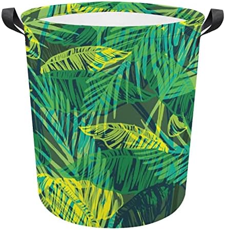 Cesto de lavanderia tropical 02 cesto de lavanderia com alças cesto dobrável Saco de armazenamento de roupas sujas para quarto,