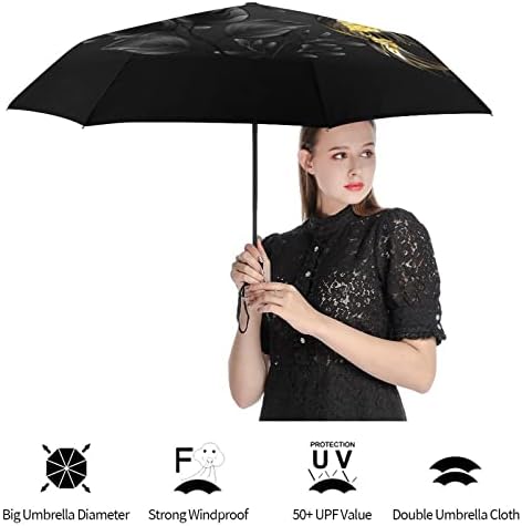 Bright Hummingbird Umbrella Umbrella portátil Provó do Guarda de Vento para Rain Auto Open Close
