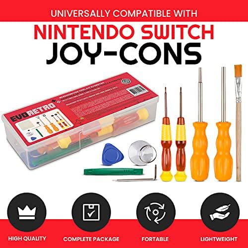 Kit de ferramentas de reparo eletrônico Kit de reparo de chave de fenda Kit Compatível para Nintendo Switch, Wii, NES, SNES, N64, DS,
