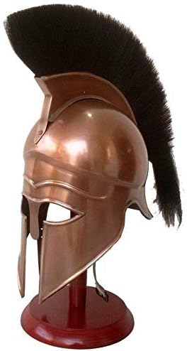 Piru novo capacete medieval 300 espartano com pluma preta com suporte