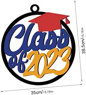 Stobok 5 sets graduação em madeira pendurada etiqueta de decoração amadeirada para a porta da frente para a graduação Booth Props Class de 2023 Sign