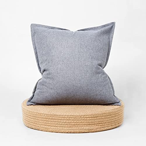 Capas de travesseiro de linho da lua de quarto 18x18, covers de travesseiro Boho Throw para sofá -sofá de sofá, pacote de 2 casos