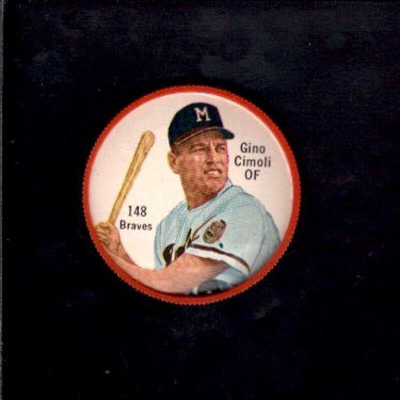 148 GINO CIMOLI - 1962 Salada Coins Baseball Cards classificados NM - MLB Fotomints and Coins