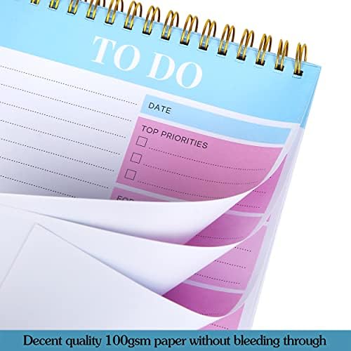 Para fazer a lista no bloco de notas - Spiral Bound Daily Planner Notepad 3 PCs/Definir 60 lençóis de lágrima, 5,5 x 8,4.