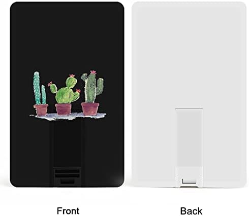 Aquarela cactus USB Memory Stick Business Flash-Drives Cartão de crédito Cartão bancário da forma de cartão bancário