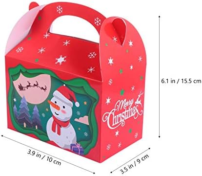 Caixa de presente decorativa de cabilock 10pcs Caixa de tratamento de feliz natal