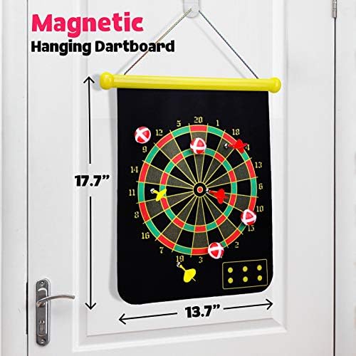 Dart Magnetic Board for Kids Dart Board for Camping Dart Board com 20 dardos magnéticos, jogo de dardo para crianças, idéias