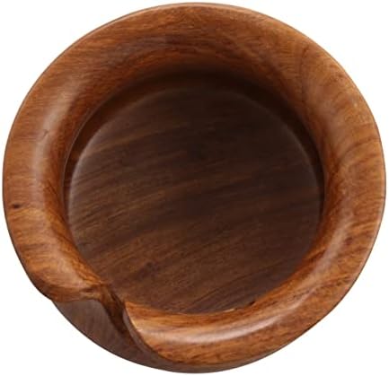 Curvy Sheesham Wood Yarn Bowl by Loops & Threads, 6 x 3