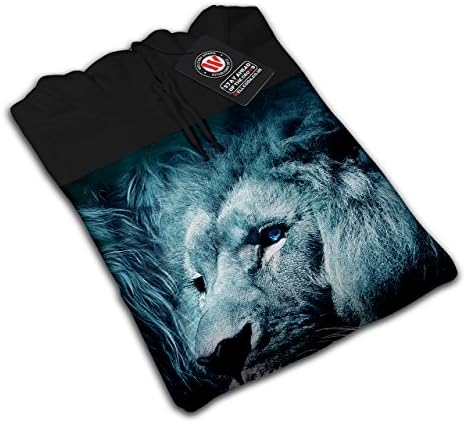 Wellcoda Lion Beast Moon Animal Womens Capuz, moletom com capuz da natureza