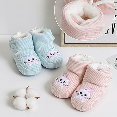 Sapatos de bebê de inverno quente desenho animado Rabbit Sapatos de bebê sapatos bebê sapatos de sola macia criança sapatos