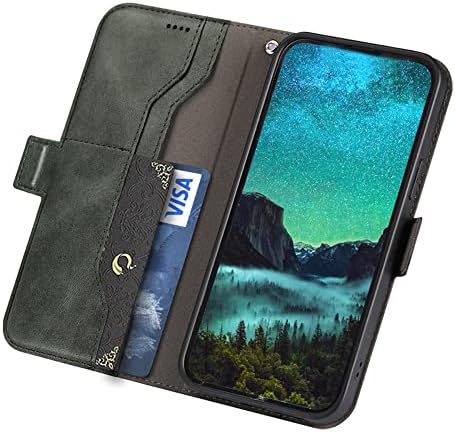 Ranyi para OnePlus 11 Caso, capa de telefone OnePlus 11 5G, Caixa de carteira magnética de couro com cartão de crédito Slots de slots de kickstand Flip Folio Casal para OnePlus 11 5G 2023 -Green
