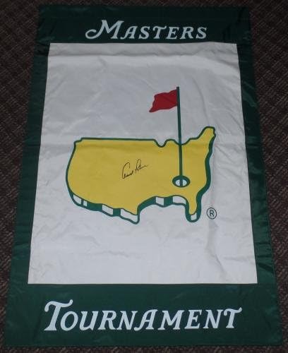 Arnold Palmer assinou a bandeira da casa dos mestres da casa PSA/DNA CoA Y01776 1958 60 Campeão - Bandeiras de Pin Autografadas