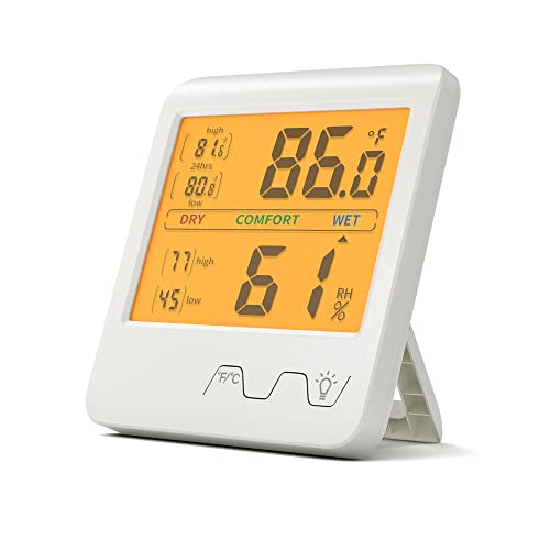 Hygrômetro digital Treedix Sala interna Casa Termômetro eletrônico interno e medidor de umidade com temperatura Monitor de umidade