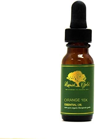 0,6 oz com um goteiro de vidro premium laranja 10x Óleo essencial líquido ouro puro aromaterapia natural orgânica